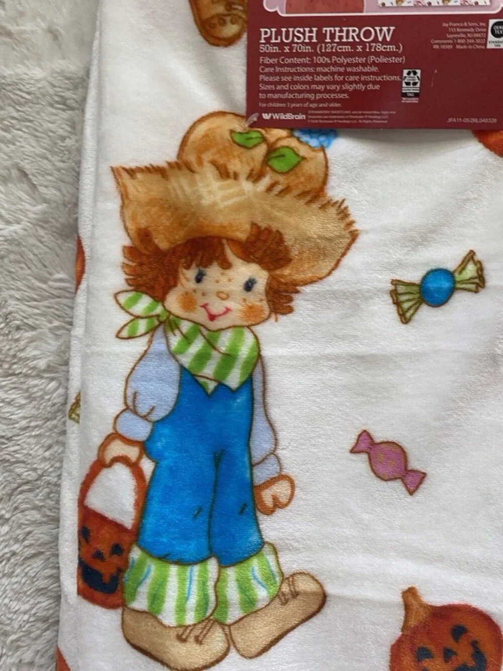 Strawberry Shortcake Huckleberry Pie Raspberry Tart Halloween Throw‎ Blanket NEW